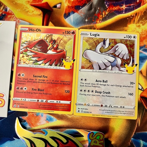 Pokemon Lugia & Ho-oh Holo celebrations cards - Picture 1 of 1